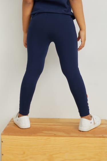 Toddler Girls - Confezione da 2 - unicorno - leggings - a fiori - blu scuro