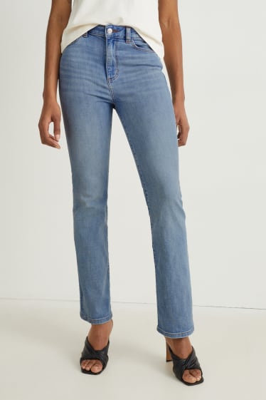 Femmes - Jean bootcut - high waist - jean bleu clair