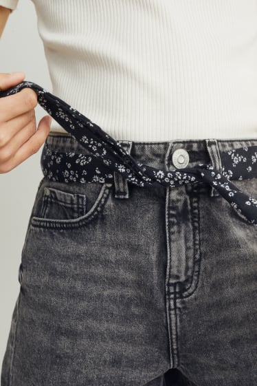 Filles - Short en jean - jean gris foncé