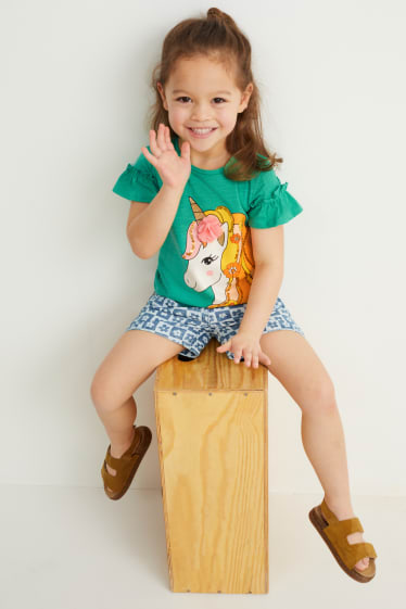 Niñas - Unicornio - camiseta de manga corta - verde