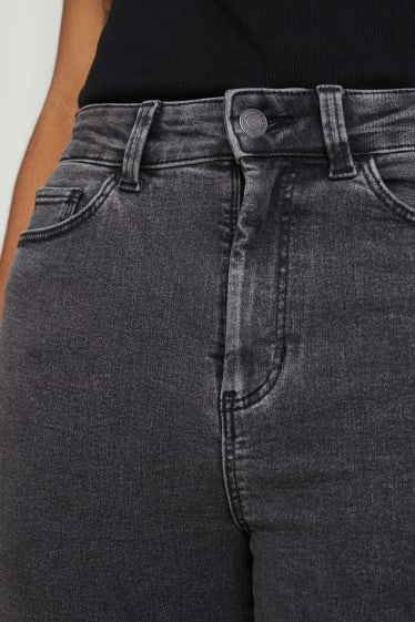 Femei - Jegging jeans - talie înaltă - super skinny fit - denim-gri închis
