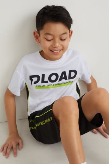 Kids Boys - Set - Kurzarmshirt und Shorts - 2 teilig - weiß