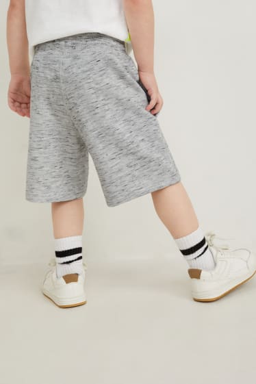 Toddler Boys - Multipack 2 perechi - pantaloni scurți trening - gri deschis melanj