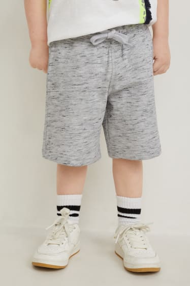 Toddler Boys - Multipack 2 perechi - pantaloni scurți trening - gri deschis melanj