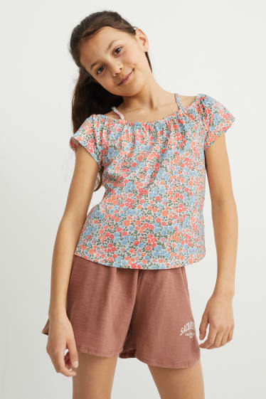 Kids Girls - Multipack 2er - Kurzarmshirt - orange