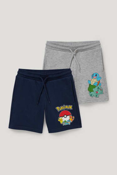 Toddler Boys - Multipack 2er - Pokémon - Sweatshorts - hellgrau-melange