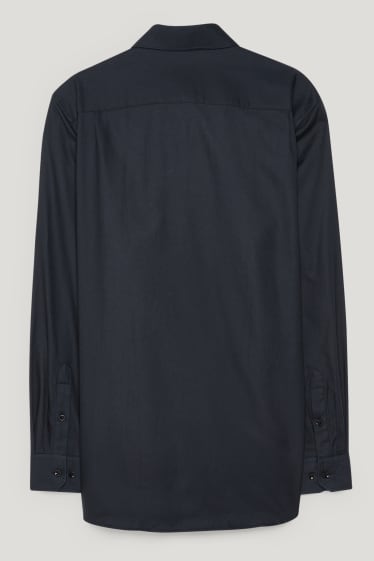 Men - Business shirt - regular fit - cutaway collar - easy-iron - black