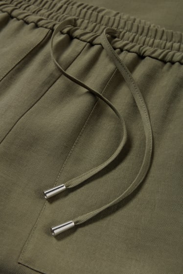 Donna - Pantaloni di stoffa - vita alta - relaxed fit - verde