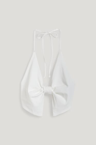 Exklusiv Online - CLOCKHOUSE - Crop Top - weiß