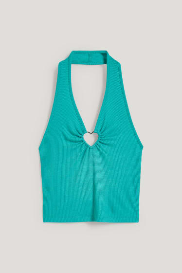 Exklusiv Online - CLOCKHOUSE - Crop Top - grün