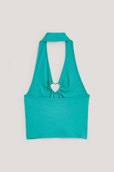 Exklusiv Online - CLOCKHOUSE - Crop Top - grün