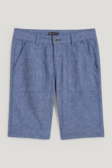 Toddler Boys - Bermuda - linnenmix - blauw