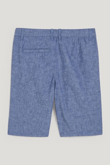 Toddler Boys - Bermuda - linnenmix - blauw