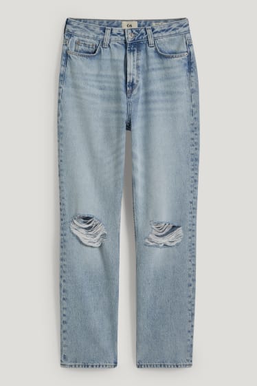 Femei - Straight jeans - talie înaltă - denim-albastru deschis