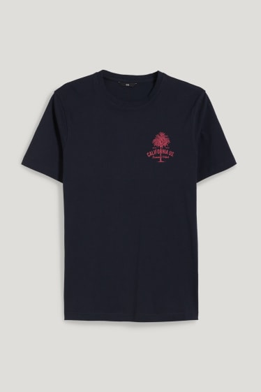 Uomo - T-shirt - blu scuro