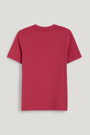 Heren - T-shirt - donker rose