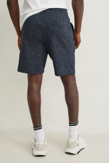 Home - Pantalons curts de xandall - blau fosc jaspiat