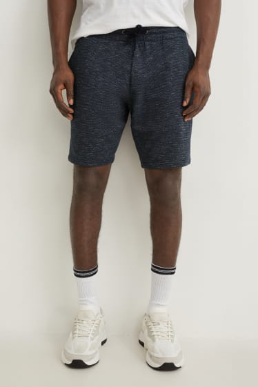 Home - Pantalons curts de xandall - blau fosc jaspiat