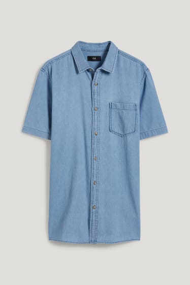 Heren - Spijkerblouse - regular fit - kent - blauw