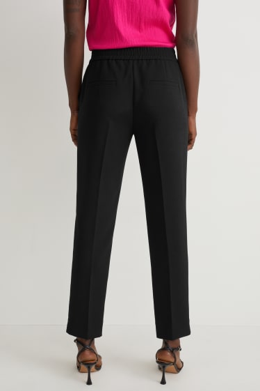 Dámské - Business kalhoty - cigarette fit - černá