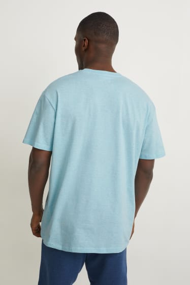 Hommes - T-shirt - bleu clair-chiné