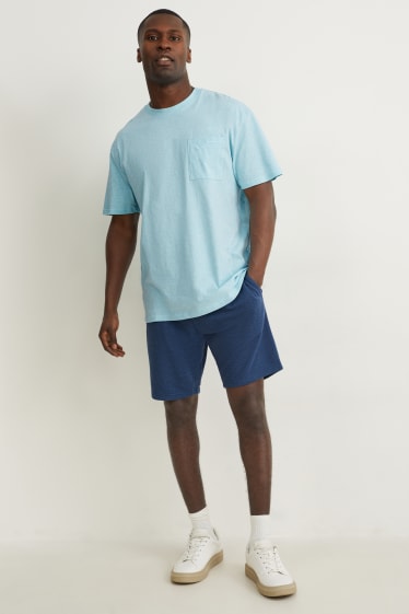 Hommes - T-shirt - bleu clair-chiné