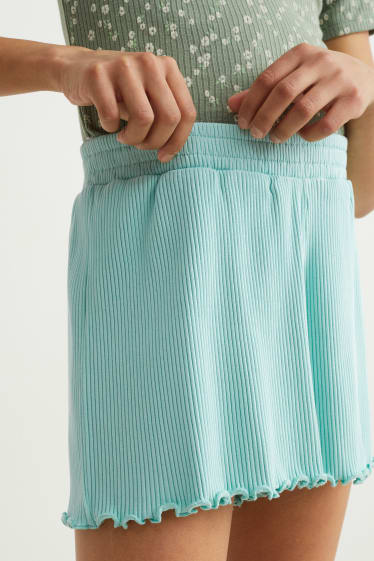 Filles - Lot de 2 - shorts - vert menthe