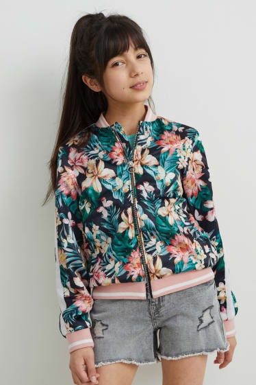Niñas - Cazadora - estampada - verde