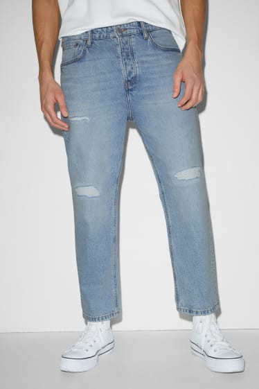 Clockhouse nen - Crop regular jeans - texà blau clar