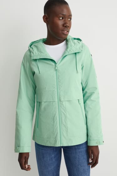 Damen - Jacke mit Kapuze - mintgrün