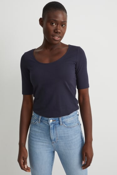 Femmes - T-shirt - bleu foncé