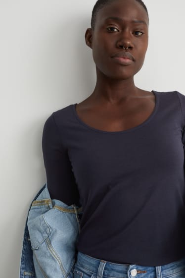 Femmes - T-shirt - bleu foncé
