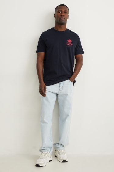 Uomo - T-shirt - blu scuro