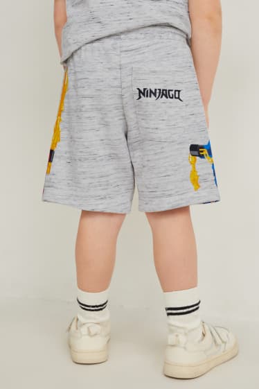 Toddler Boys - Lego Ninjago - bermuda in felpa - grigio chiaro melange