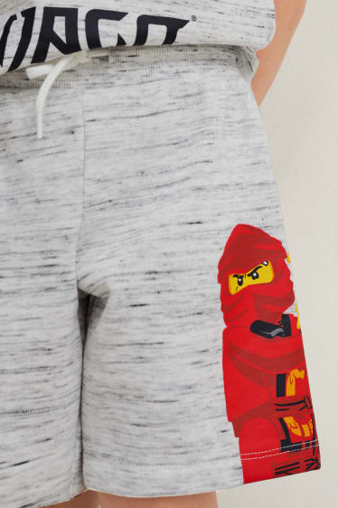 Toddler Boys - Lego Ninjago - bermuda in felpa - grigio chiaro melange
