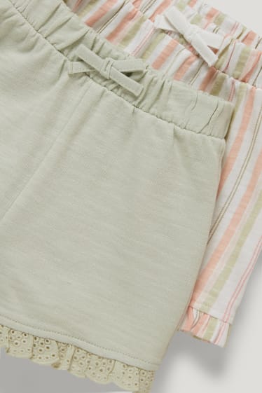Baby Girls - Multipack 2 buc. - pantaloni scurți trening bebeluși - verde mentă