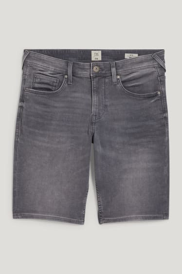 Men - Denim shorts - Flex jog denim - denim-gray