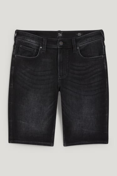 Men - Denim shorts - Flex jog denim - LYCRA® - denim-dark gray