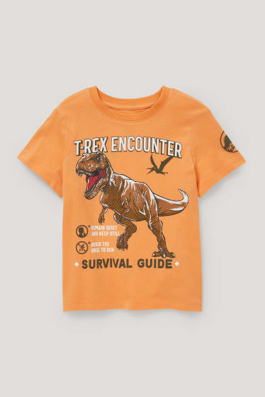 Mali chłopcy - Jurassic World - koszulka z krótkim rękawem - pomarańczowy