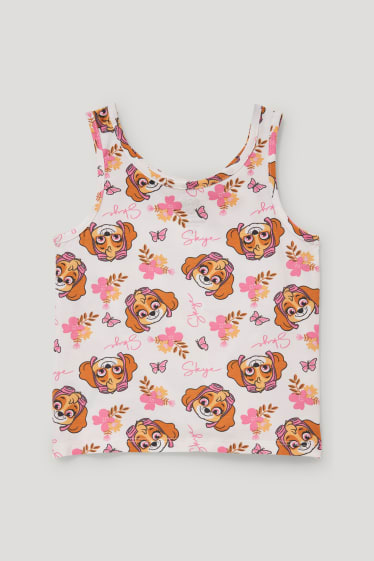 Toddler Girls - Paw Patrol - top con nodo - bianco crema
