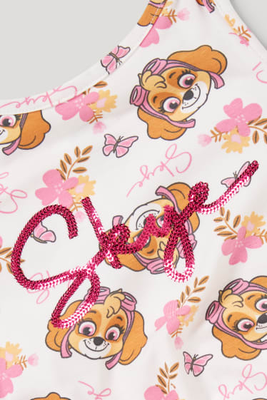 Toddler Girls - Paw Patrol - top con nodo - bianco crema