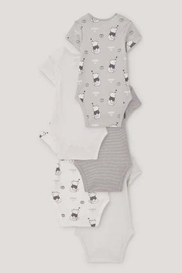 Baby Girls - Confezione da 5 - Winnie the Pooh - body per neonati - bianco / grigio