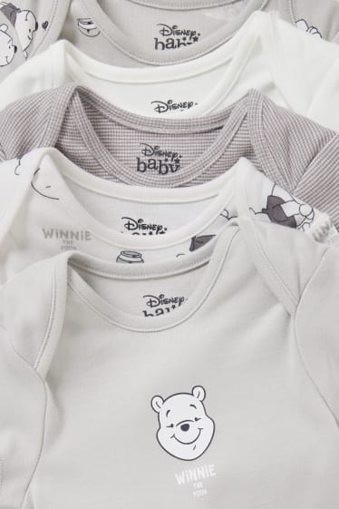 Baby Girls - Confezione da 5 - Winnie the Pooh - body per neonati - bianco / grigio