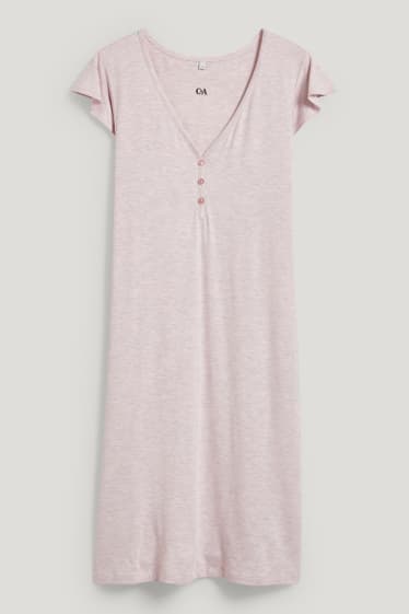 Women - Viscose nightshirt - rose