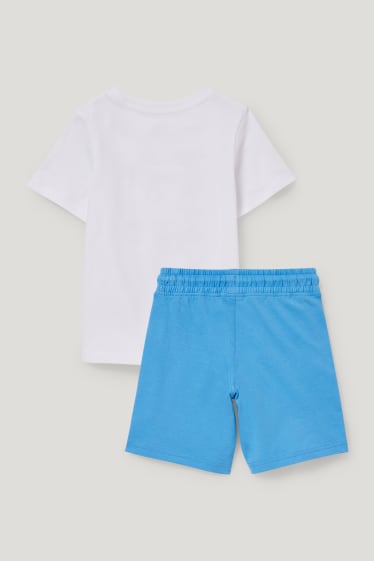 Toddler Boys - Dino - set - tricou cu mânecă scurtă și pantaloni scurți - 2 piese - alb