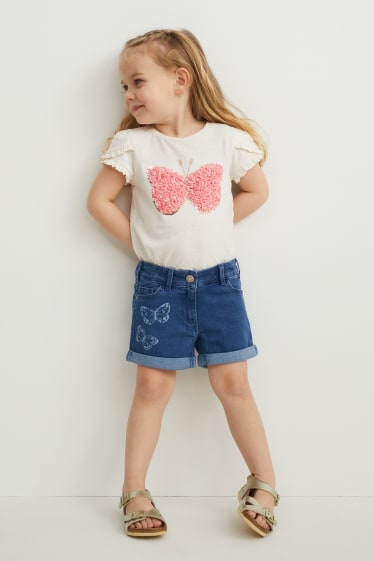 Toddler Girls - Korte spijkerbroek - jeansblauw