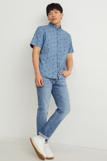 Hombre - Camisa vaquera - regular fit - button down - azul