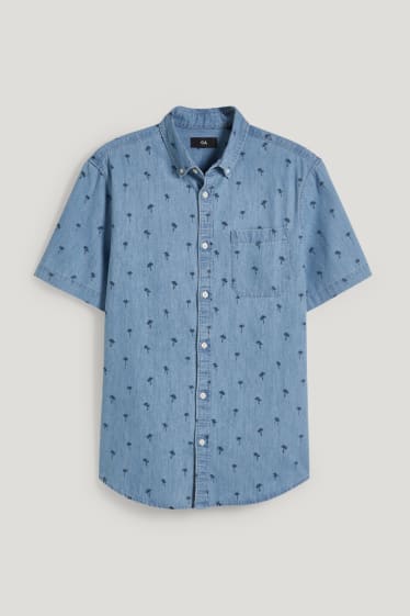 Hombre - Camisa vaquera - regular fit - button down - azul