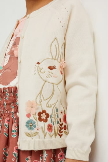 Toddler Girls - Cardigan tricotat - alb-crem