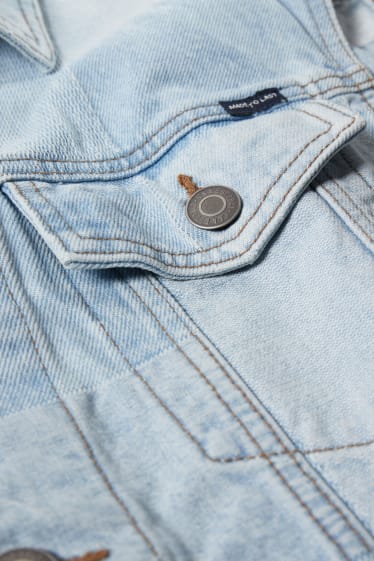 Herren - Jeansweste - jeans-hellblau